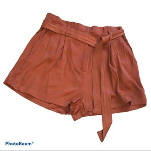 Forever 21 Coral Paper Bag Shorts Size M